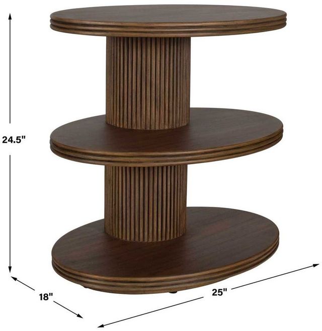 Uttermost® Top Tier Walnut Side Table-1