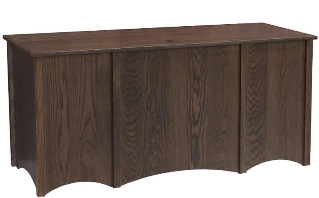 Wolfcraft Furniture McMillan Black 65" Desk with Finished Back-2