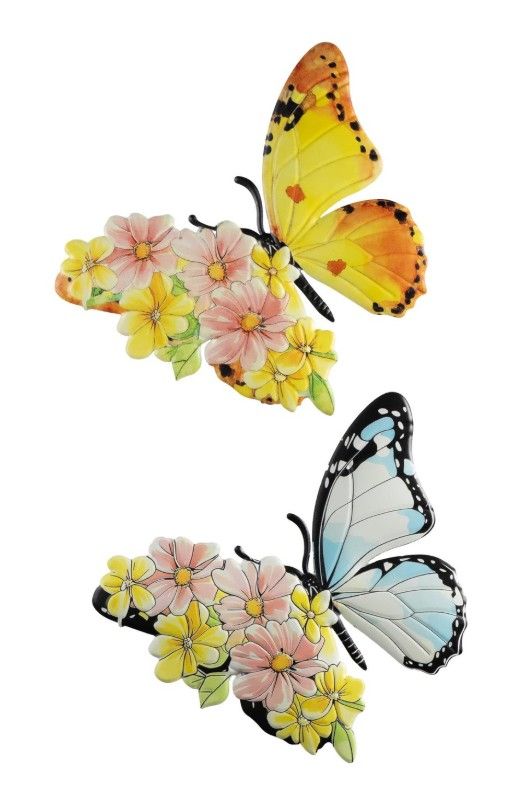 Deco Marche 2-Piece Butterfly Wall Decor -0