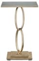 Currey & Company Bangle Gray Accent Table with Gold Base-1