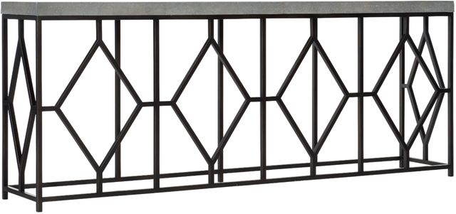Hooker® Furniture Ciao Bella Gray Console Table with Aged Steel Base-0
