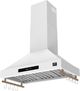 FORNO® Venezia Series Alta Qualita 36" White Wall Mounted Range Hood-1
