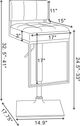 Coaster® Alameda Chrome/Gray Adjustable Bar Stool-2