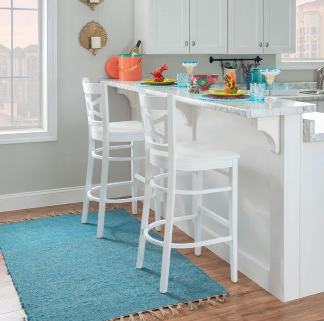 Linon Tracey 2-Piece White Bar Stool-1
