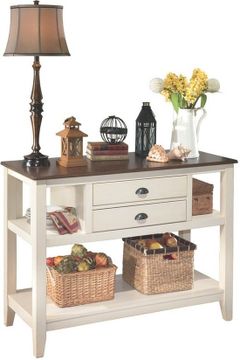 Signature Design by Ashley® Whitesburg Brown/Cottage White Dining Server