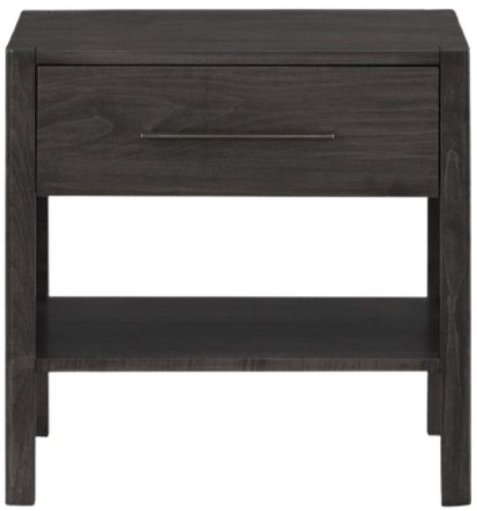 Bassett® Furniture Benchmade Parkway Cinder Bedside Table with Charger-1