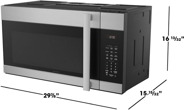 Sharp® 4 Piece Stainless Steel Kitchen Appliance Package-11
