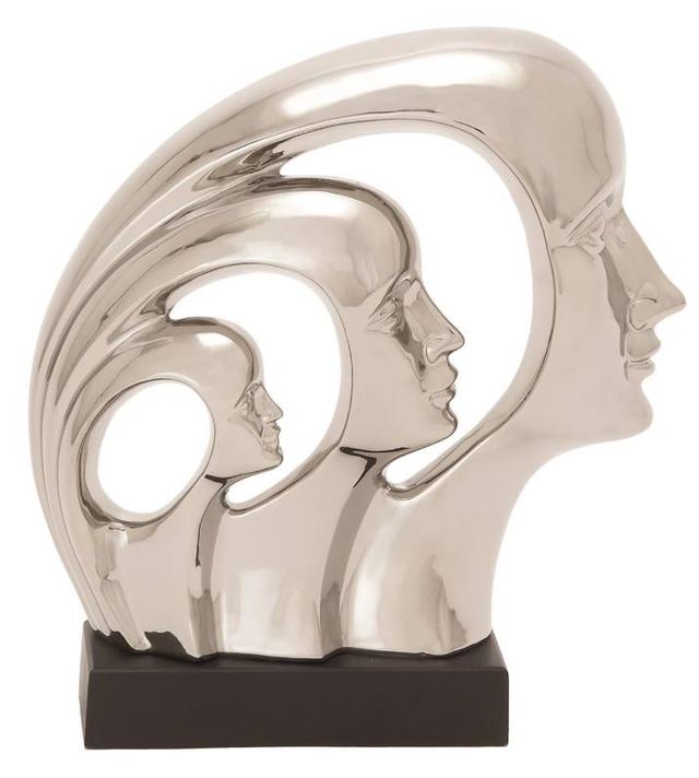 Deco Marche Silver Face Sculpture-0