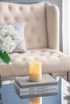 A & B Home Brown Faux Pillar Candle-2