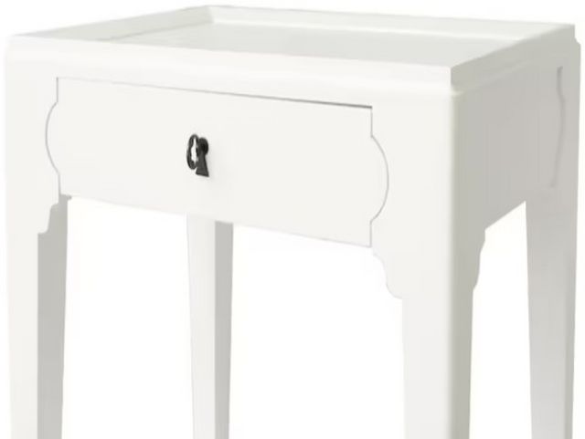 Bassett® Furniture Mayfair Porcelain White Bedside Table -3