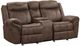 Furniture of America® Agata Brown Manual Glider Reclining Loveseat-0