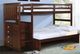 Donco Kids Mission Dark Cappuccino Youth Twin/Full Stairway Bunkbed-1