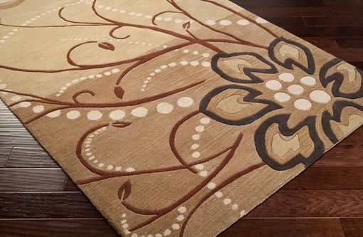 Surya Athena Brown Floral 5'x8' Area Rug-1