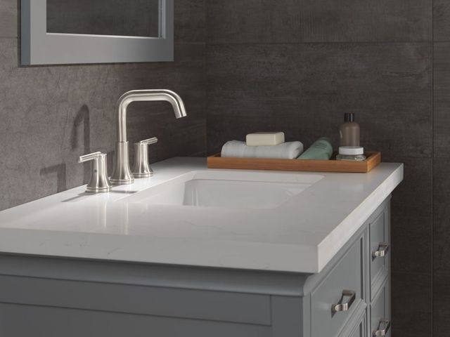 Delta Trinsic® Stainless 2-Handle Lever Widespread Bathroom Faucet-2