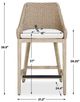Uttermost® Paloma Cerused Wheat/Oatmeal Wicker Indoor-Outdoor Counter Stool with Cushion-2