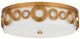 Currey & Company Gyges Brass/White Flush Mount-1