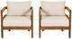 Linon Surfside 2-Piece Beige/Brown Acacia/Fabric Outdoor Club Chairs-1