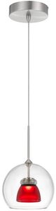 Cal® Lighting & Accessories Frosted Red Mini Pendant-0