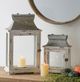 A & B Home Evelyn 2-Piece Silver/White Lantern Set-5