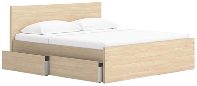 Signature Design by Ashley® Onita Natural King Panel Platform Storage Bed-2