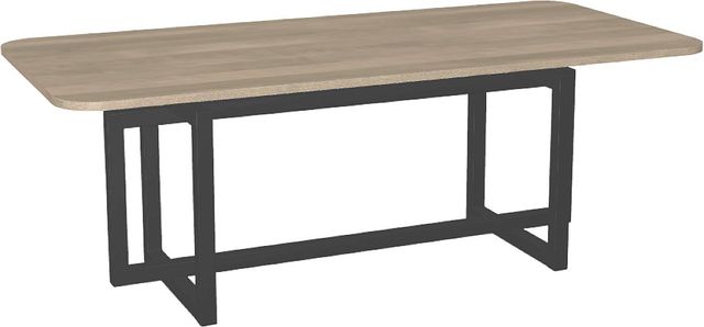 Amisco Customizable Ezra 84" Rectangular Dining Table with Radius Corners and 1" Birch Veneer Top-0