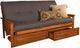 Kodiak Furniture Monterey Twill Gray/Barbados Full Storage Futon with Mattress-0