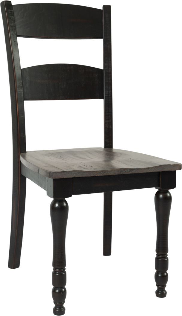 Jofran Inc. Madison County Vintage Black Ladderback Dining Side Chair-0