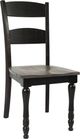 Jofran Inc. Madison County Vintage Black Ladderback Dining Side Chair-0
