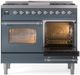 Ilve® Nostalgie II Series 40" Blue Grey Pro Style Dual Fuel Range-3