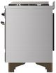 Ilve® Majestic III 60" Stainless Steel Pro Style Dual Fuel Liquid Propane Range with Triple Glass Door and Burnished Trim-4