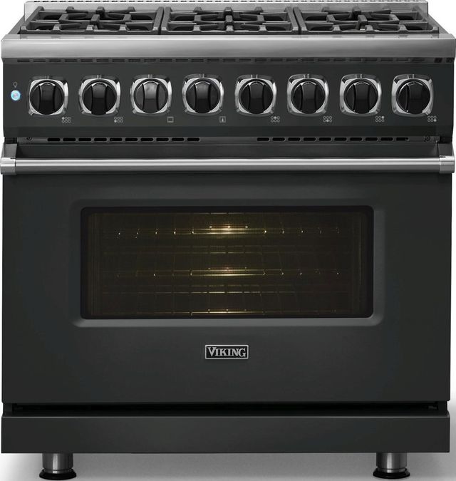 Viking® 7 Series 36" Antique Bronze Pro Style Dual Fuel Range-2