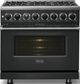 Viking® 7 Series 36" Antique Bronze Pro Style Dual Fuel Range-2