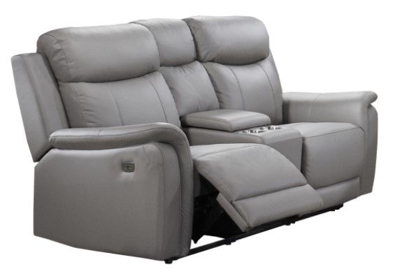 Mazin Furniture Cyrus Light Gray Power Reclining Loveseat-1