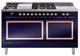 Ilve® Nostalgie II Noblesse 60'' Midnight Blue Pro Style Dual Fuel Range with Copper Trim-0