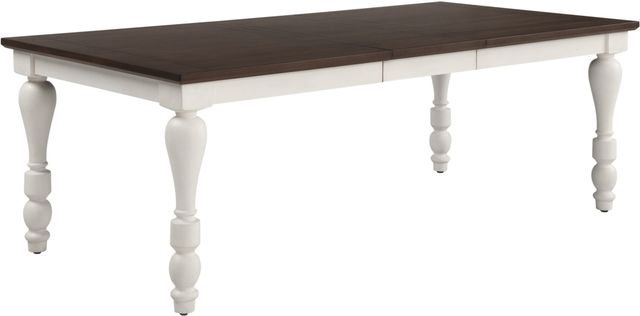 Coaster® Madelyn 5-Piece Coastal White/Dark Cocoa Dining Set-1