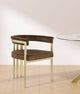 Meridian Furniture Marcello Brown/Brushed Brass Velvet Dining Chair-5