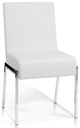 Korson Furniture Corry White/Chrome Side Chair-0