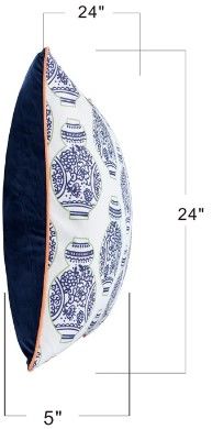 Stylecraft Tinck Dark Blue/Blue Throw Pillow-4