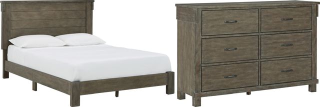 Signature Design by Ashley® Shamryn 2-Piece Grayish Brown Full Panel Bed Set-0