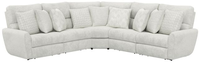 Catnapper® Majesty 3-Piece White Curved Power Reclining Sectional-0