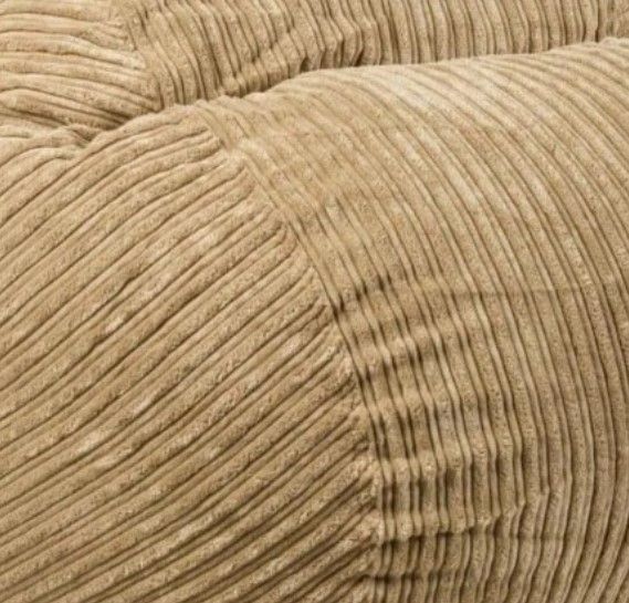 CordaRoy's® Original Tan Terry Corduroy Full Bean Bag Chair-3