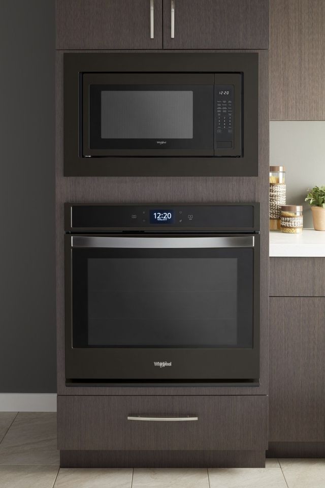 Whirlpool® 30" Black Stainless Steel Built In Microwave Trim Kit-2