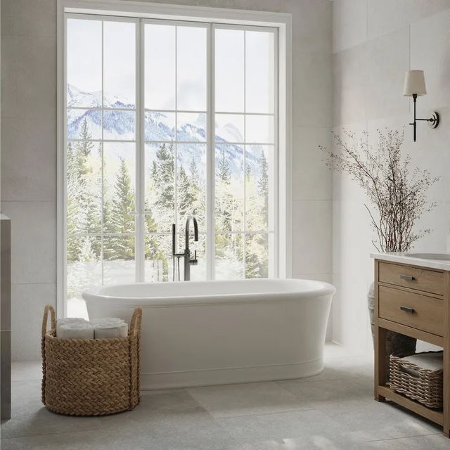ZLINE Autograph Edition Emerald Bay Matte Black Bath Tub Filler with Hand Shower-4