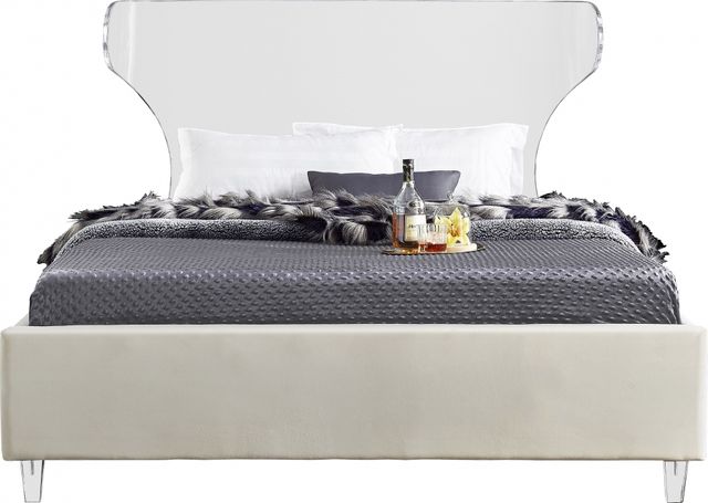 Meridian Furniture Ghost Cream Queen Panel Bed-1