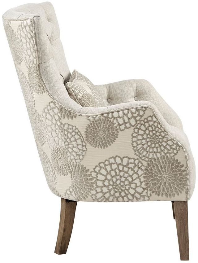 Olliix by Madison Park Beige Multi Braun Accent Chair with Back Pillow-1