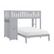 Homelegance Rowan & Rue Grey Twin/Full Loft Bunk Bed with Hidden Desk and Storage-0