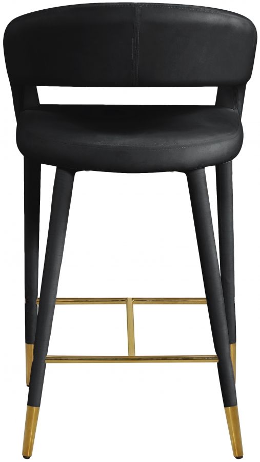 Meridian Furniture Destiny Black Velvet Stool-1