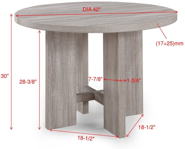 Crown Mark Amara 5-Piece Beige Dining Set-2