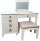 Million Dollar Rustic Frosted White Vanity Table-0