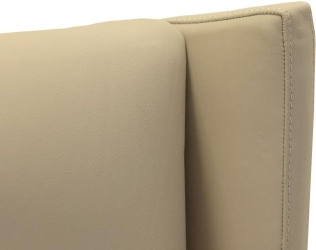 International Furniture Direct Silver Brown/Ivory Leather Dining Side Chair-4